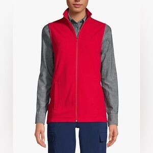 Land’s End Women’s Medium Red Fleece Vest